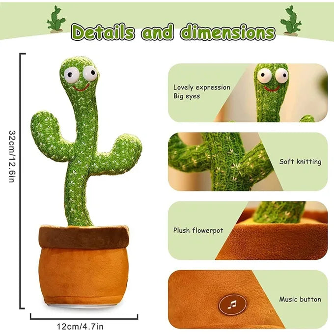 Cute Dancing and Talking Cactus Toy